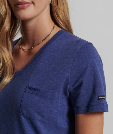 Organic Cotton Pocket V-Neck T-Shirt Image 5