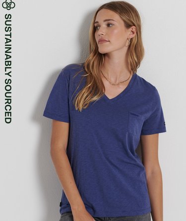 Organic Cotton Pocket V-Neck T-Shirt Image 1