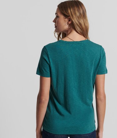 Organic Cotton Pocket V-Neck T-Shirt Image 3