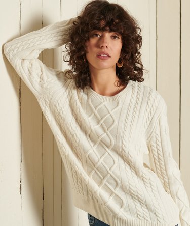 Premium Cable Crew Jumper Image 4