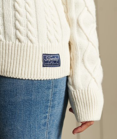 Premium Cable Crew Jumper Image 7