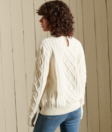 Premium Cable Crew Jumper Image 3