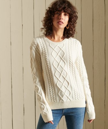 Premium Cable Crew Jumper Image 1