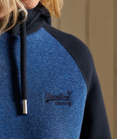 Loose Fit Vintage Logo Embroidered Baseball Hoodie Image 2