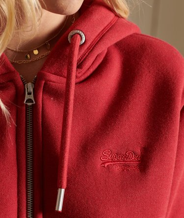 Sudadera suelta con capucha, cremallera y logotipo Vintage Logo Image 2