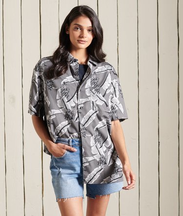 Oversized Boho Print Shirt Image 1