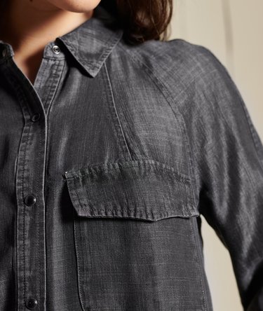 Tencel Oversized Shirt Dress Image 5