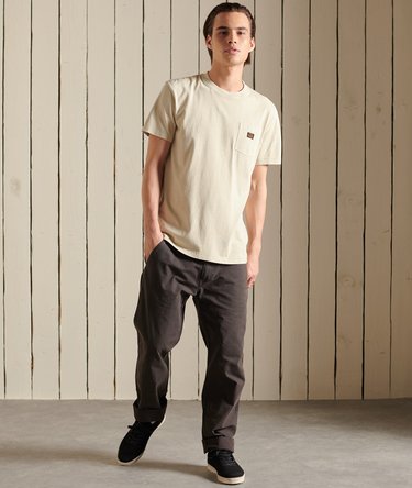Organic Cotton Vintage Workwear Pocket T-Shirt Image 5