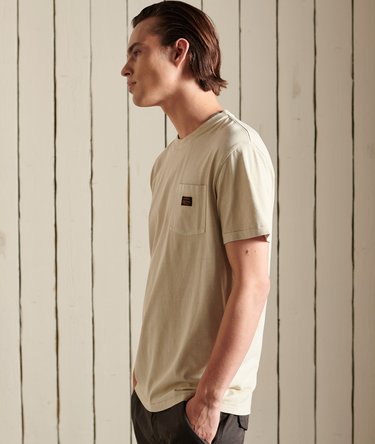 Organic Cotton Vintage Workwear Pocket T-Shirt Image 3