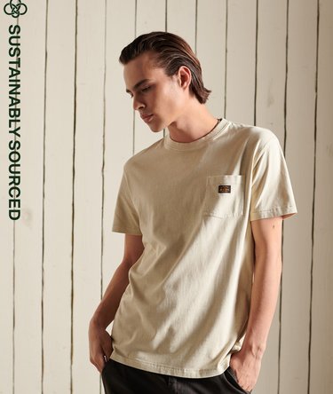 Organic Cotton Vintage Workwear Pocket T-Shirt Image 1