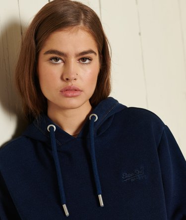 Loose Fit Vintage Logo Embroidered Hoodie Image 3