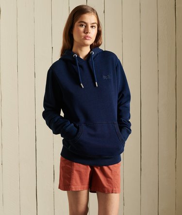 Loose Fit Vintage Logo Embroidered Hoodie Image 1