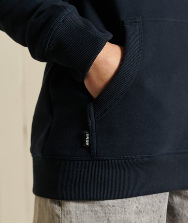 Loose Fit Vintage Logo Embroidered Hoodie Image 4