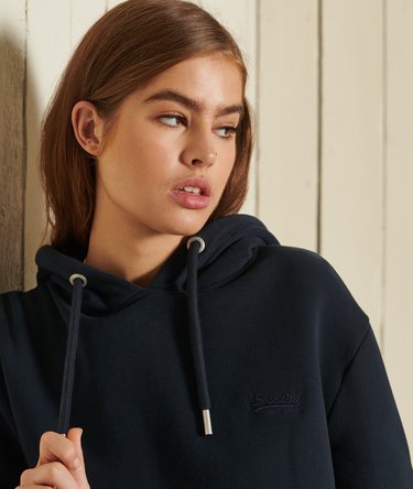 Loose Fit Vintage Logo Embroidered Hoodie Image 3
