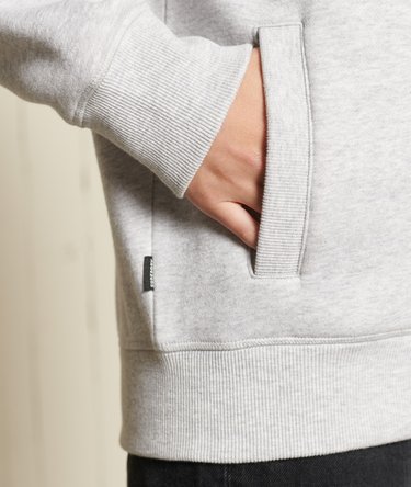 Chaqueta de chándal suelta con cremallera y logotipo bordado Vintage Logo Image 3
