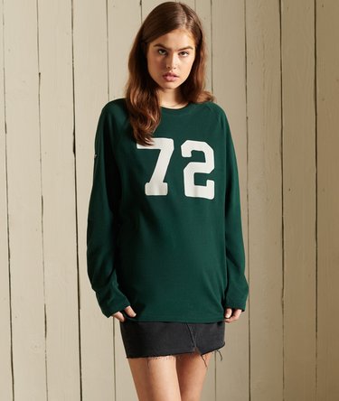Loose Fit Vintage Logo Raglan Long Sleeved Top Image 1