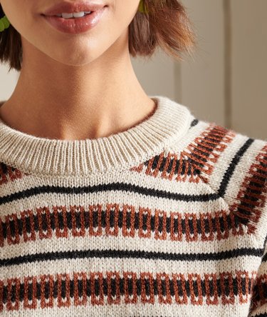 Pullover mit Muster und Rundhalsausschnitt in Übergröße Image 2