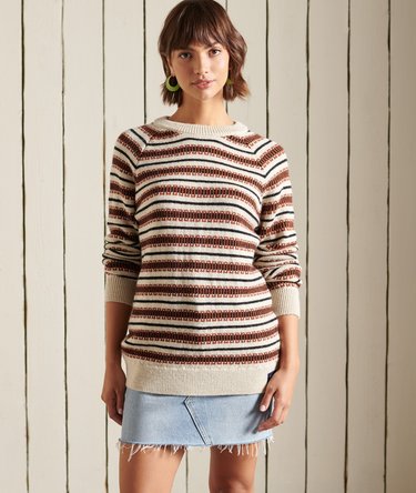 Pullover mit Muster und Rundhalsausschnitt in Übergröße Image 1