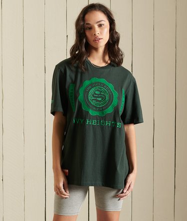 T-shirt oversize con grafica College Image 1