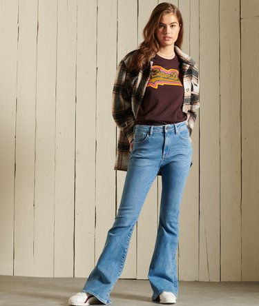 Vintage Logo T-shirt met regenboogkleuren Image 2