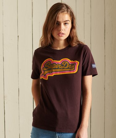 Vintage Logo T-shirt met regenboogkleuren Image 1