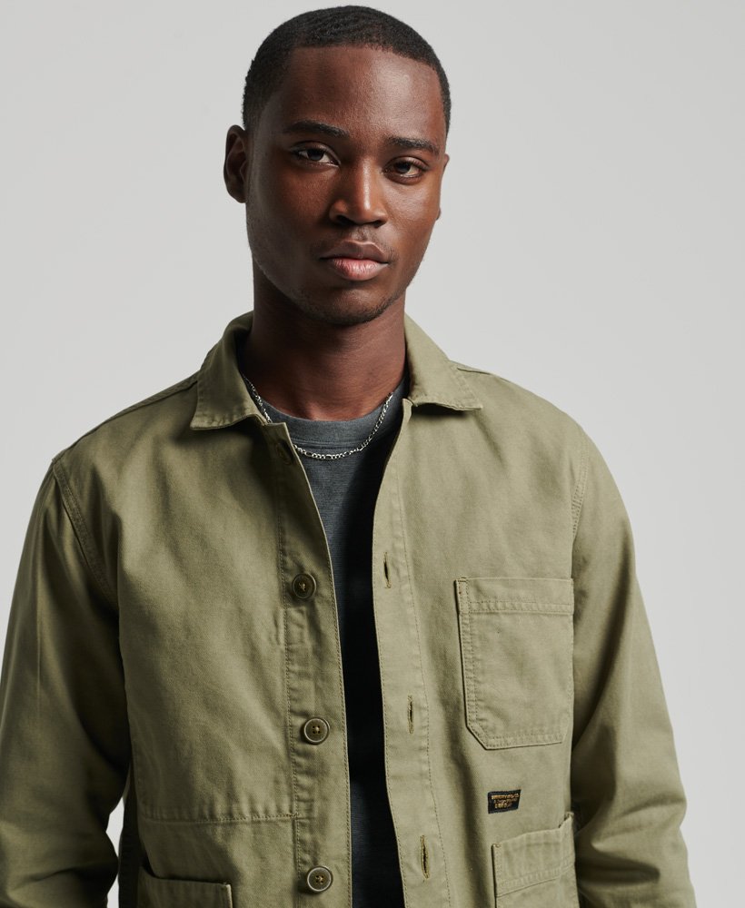 mens Utility Worker Jacket in Fir Green | Superdry IE