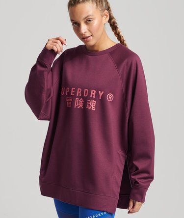 Übergroßes Training Sweatshirt mit Grafik und Rundhalsausschnitt Image 1
