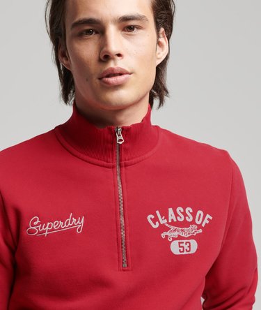 Vintage Athletic Henley Sweatshirt Image 3