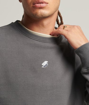 Locker geschnittenes Sweatshirt mit Rundhalsausschnitt und Code-Logo Image 3