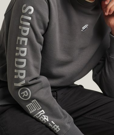 Locker geschnittenes Sweatshirt mit Rundhalsausschnitt und Code-Logo Image 1