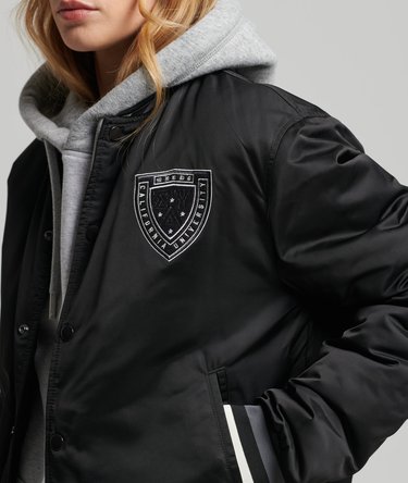 Boyfriend Varsity Bomber Jacket Image 2