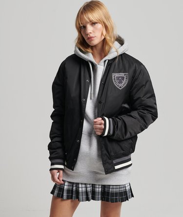Boyfriend Varsity Bomber Jacket Image 1