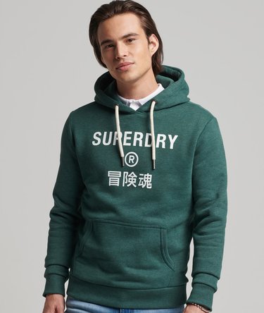 Sudadera jaspeada con capucha y logotipo Corporation Image 1