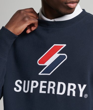 Sweatshirt met ronde hals en logo's in appliqué Image 2