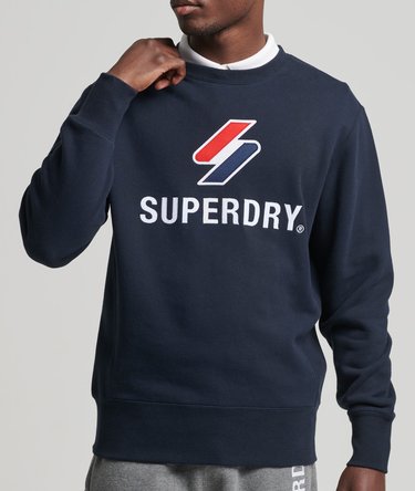 Sweatshirt met ronde hals en logo's in appliqué Image 1
