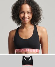 Brassière à grand logo en coton bio