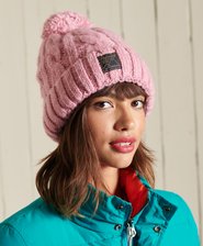 Tweed Cable Beanie