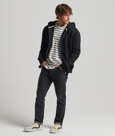 Hoodie met rits en borgvoering Image 2