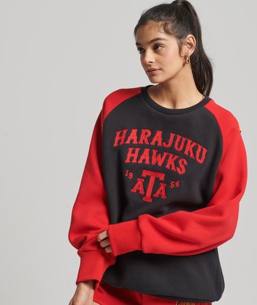 Vintage Collegiate Raglan Crew Sweatshirt Image 1