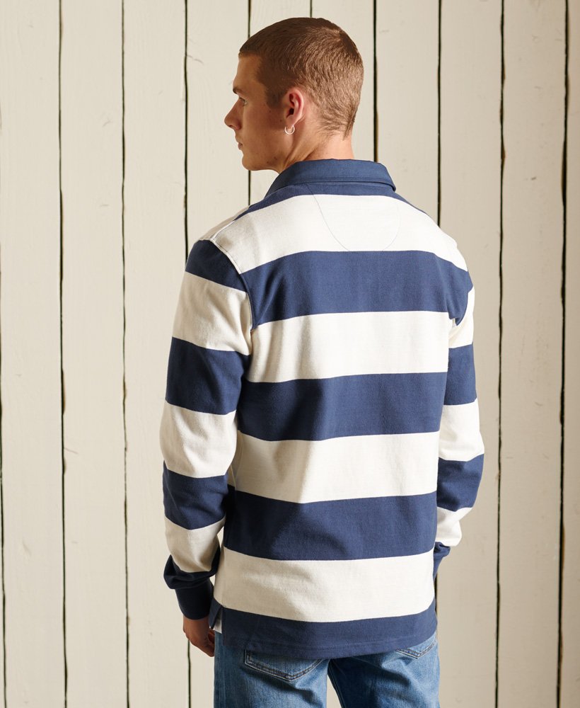 mens Rugby Shirt in NAVY STRIPE | Superdry CA-EN