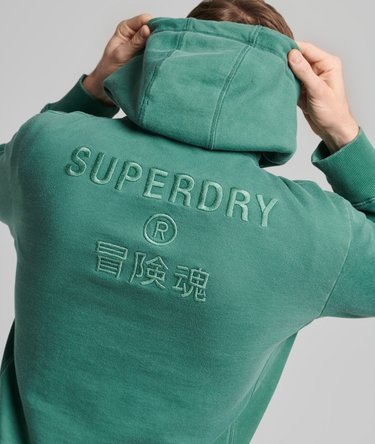 Locker geschnittenes Code Logo Hoodie mit Stückfärbung Image 2