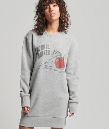 Vintage Crossing Lines Sweatshirt Dress Image 1