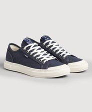Lage vegan Vintage sneakers met gevulkaniseerde look