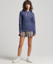 Sudadera jaspeada con capucha y logotipo Vintage Corporate