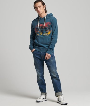 Vintage Logo Narrative h&aelig;ttetr&oslash;je med ub&oslash;rstet for Image 2