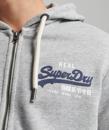 Sudadera cl&aacute;sica con capucha, cremallera y logotipo Vintage Logo Image 4