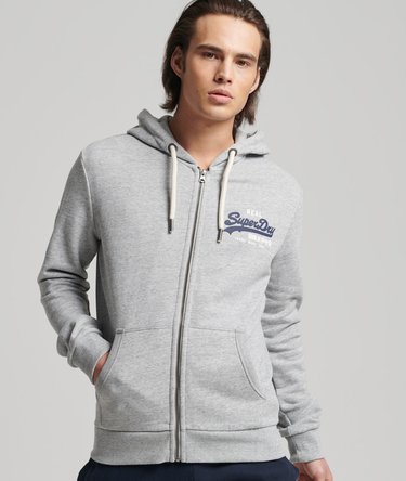 Sudadera cl&aacute;sica con capucha, cremallera y logotipo Vintage Logo Image 1