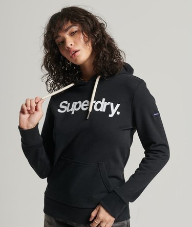 Superdry - Code Surplus - Sweat à capuche à logo - Noir