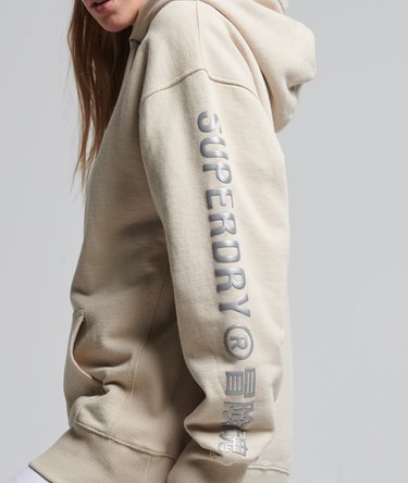 Code Logo Linear Oversized Hoodie Image 2