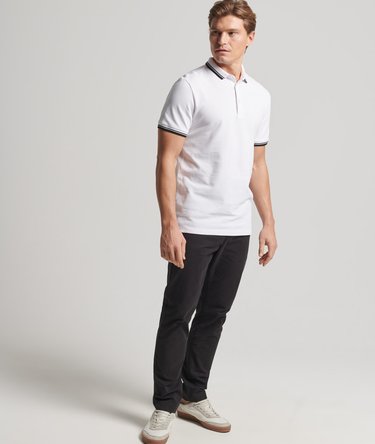 Organic Cotton Tipped Pique Polo Shirt Image 2